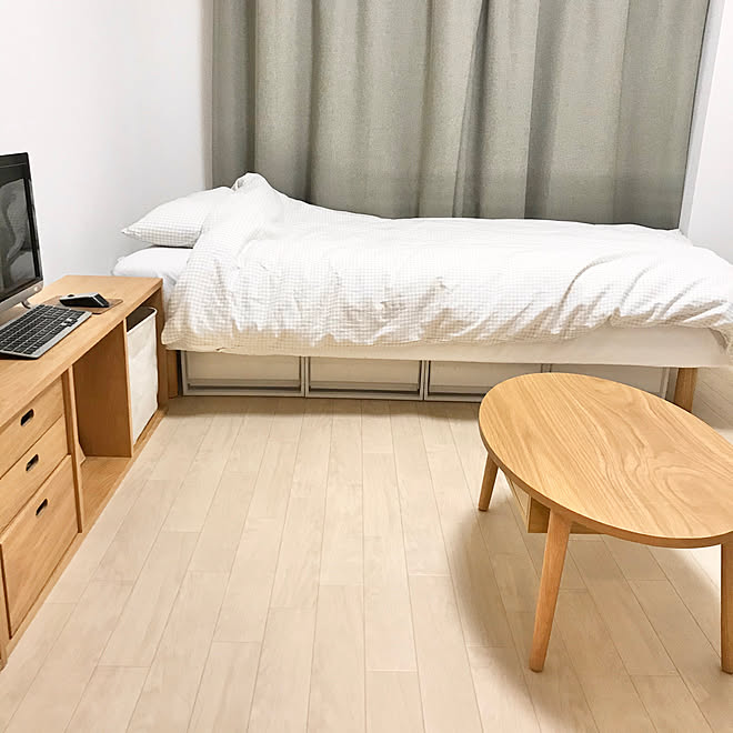 6畳/一人暮らし/1K/無印良品/脚付きマットレス&hellip;などのインテリア実例 20191117 230942 ｜ RoomClip