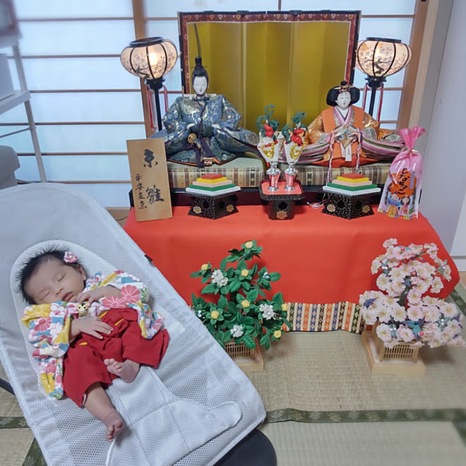 部屋全体 ひな祭り 義実家 桃の節句 初節句 などのインテリア実例 22 03 03 14 39 Roomclip ルームクリップ