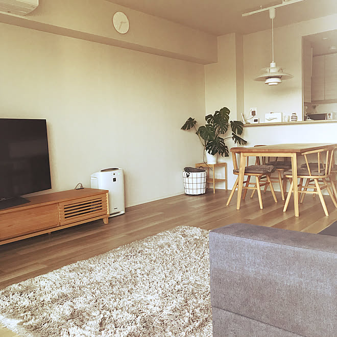 部屋全体/シンプルライフ/マンションインテリア/縦長リビング/縦長リビングダイニング&hellip;などのインテリア実例 20180607 08