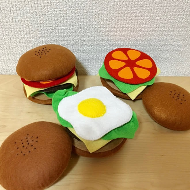 ハンバーガー フェルト わたしのハンドメイド 秋 ハンドメイド ご覧頂きありがとうございます などのインテリア実例 11 05 19 41 05 Roomclip ルームクリップ