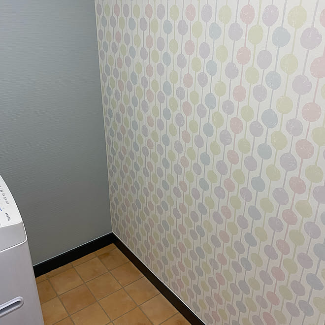 ブルーグレー テラコッタ サンゲツ サンゲツ壁紙 バス トイレのインテリア実例 22 10 16 17 07 30 Roomclip ルームクリップ