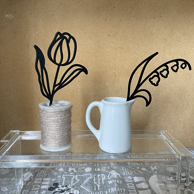 廃材リメイク ワイヤーフラワー 100均 セリア ダイソー などのインテリア実例 22 03 01 13 41 42 Roomclip ルームクリップ