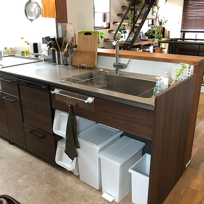 整理収納 シンク下オープン 流し台の下 Ikea Keyuca などのインテリア実例 19 09 05 25 25 Roomclip ルームクリップ