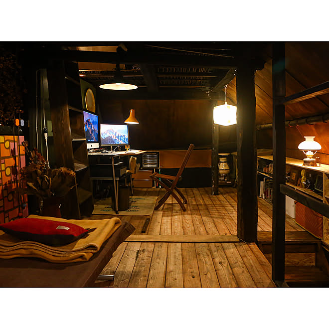 Pcスペース 秘密基地 屋根裏部屋 農家の家 古民家 などのインテリア実例 09 15 38 45 Roomclip ルームクリップ