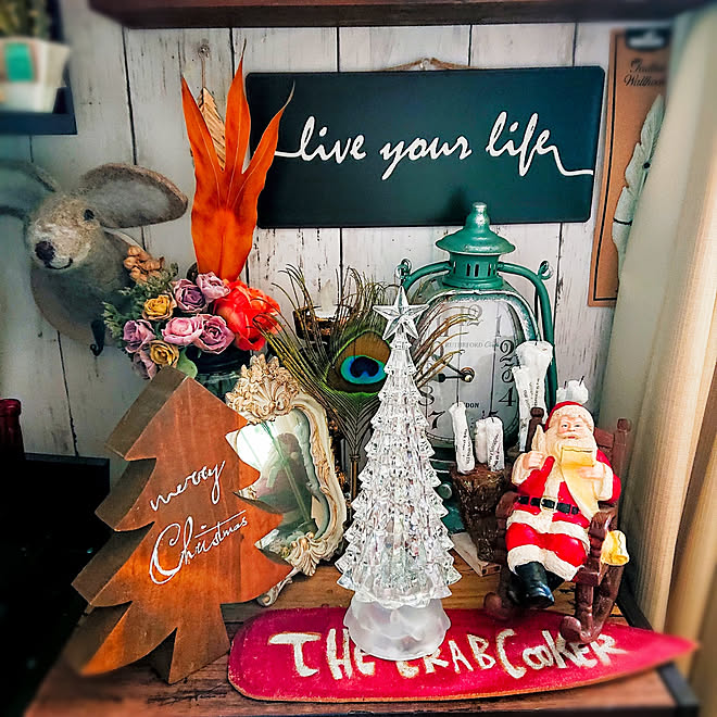 賃貸でも楽しく♪/いつもありがとうございます♡/雑貨/お弁当はBlogにて♡/クリスマスディスプレイ...などのインテリア実例 - 2019-11-15 07:27:57