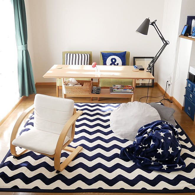 部屋全体/無印良品/証明/クッション/リビングでもダイニングでもつかえるテーブル&hellip;などのインテリア実例 20190209 09