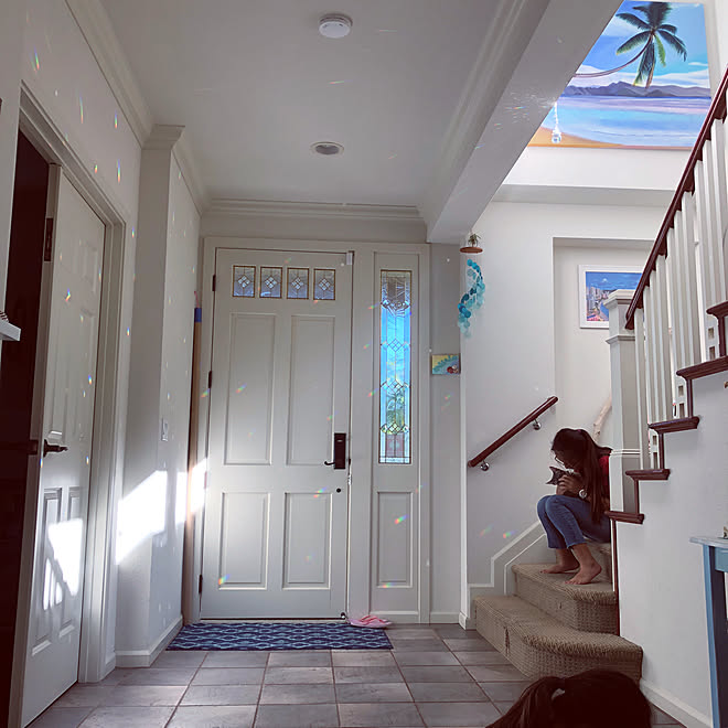 玄関 入り口 サンキャッチャー 玄関 海外インテリア ビーチハウス などのインテリア実例 18 09 21 18 09 47 Roomclip ルームクリップ