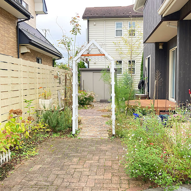 アーチ アーチdiy 宿根草 多年草 ガーデニング初心者 などのインテリア実例 21 10 08 28 Roomclip ルームクリップ