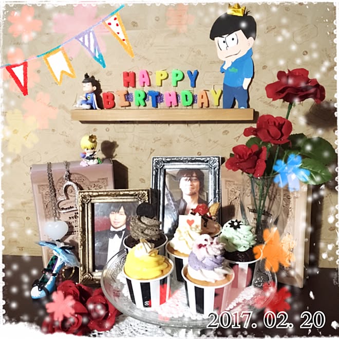 棚 中村悠一 切り絵 生誕祭 アニメ部屋 などのインテリア実例 17 02 54 50 Roomclip ルームクリップ