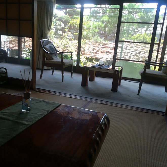 部屋全体 和室 すだれ 縁側廊下 座敷机のインテリア実例 08 14 11 24 28 Roomclip ルームクリップ