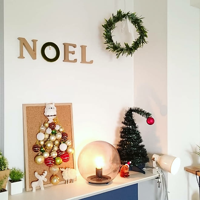 壁 天井 クリスマスディスプレイ ツリーボード コルクボード ニトリ などのインテリア実例 18 10 11 10 03 39 Roomclip ルームクリップ