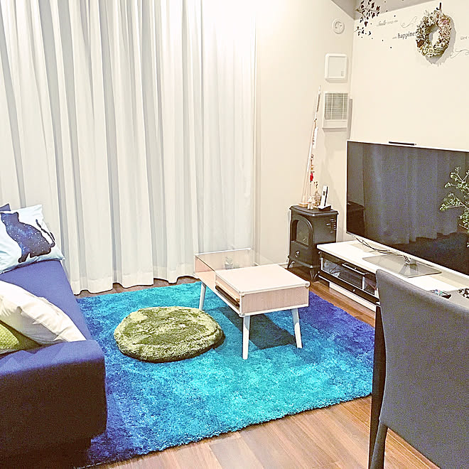 リビング ラグ ソファー Blue 青 などのインテリア実例 17 09 02 50 36 Roomclip ルームクリップ