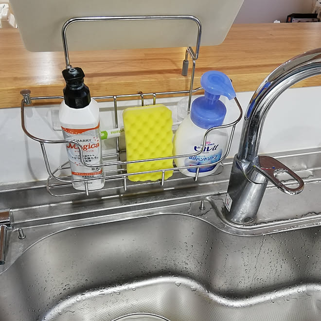 キッチン スポンジ置き場 クリナップ クリナップキッチン 美サイレントシンクのインテリア実例 01 18 09 31 38 Roomclip ルームクリップ