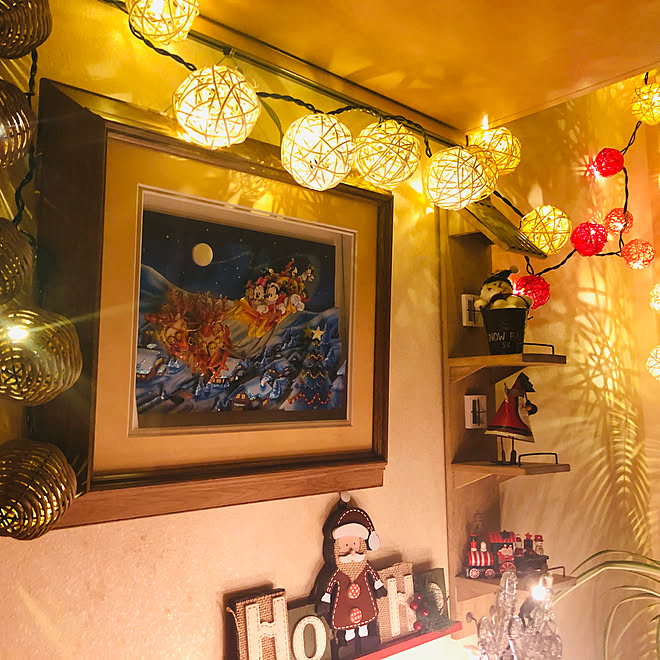 イルミネーション ディズニー シャドーボックス クリスマス ハンドメイドクリスマス などのインテリア実例 18 12 10 16 56 14 Roomclip ルームクリップ