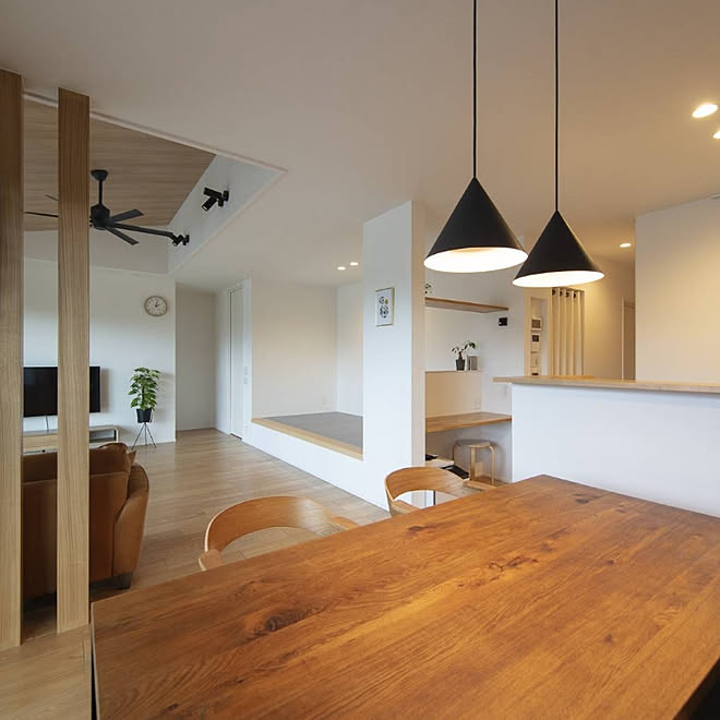 机 無垢の家具 積水ハウス 積水ハウス 鉄骨平屋 オーデリック などのインテリア実例 05 16 08 24 54 Roomclip ルームクリップ