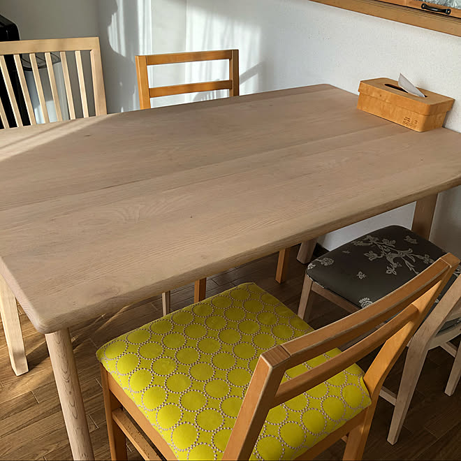無印良品 北の住まい設計社 アクタス ダイニングテーブル 張り替え 椅子 などのインテリア実例 10 12 15 50 51 Roomclip ルームクリップ