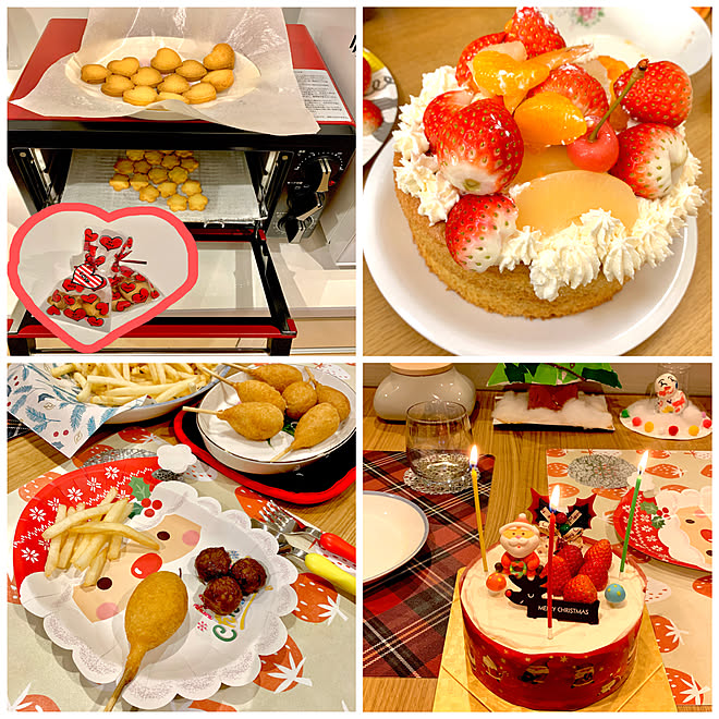 ダイソーペーパーナプキン セリア紙皿 シロカオーブントースター クリスマスケーキ作り クリスマスケーキ などのインテリア実例 21 12 25 05 53 Roomclip ルームクリップ
