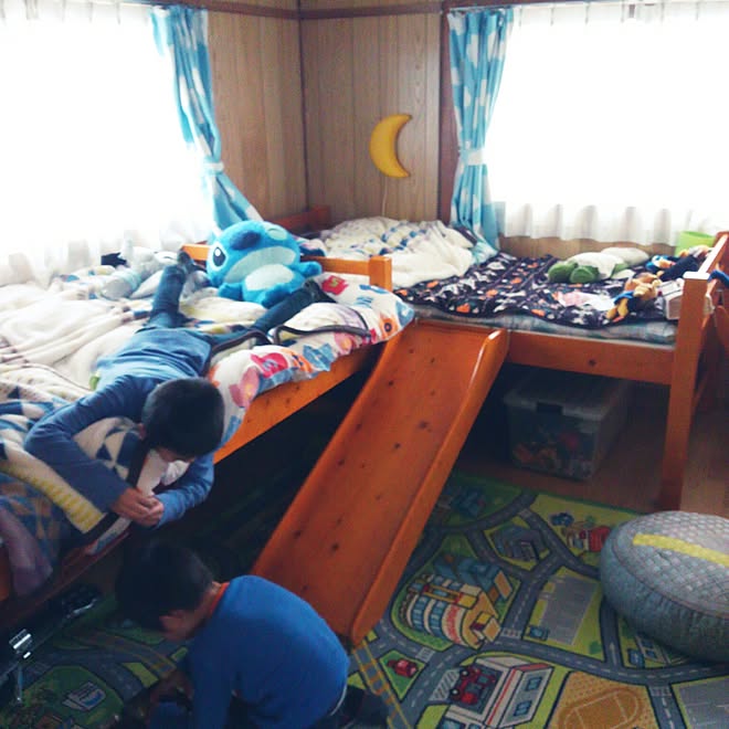 ベッド周り キッズルーム すべり台 Ikea ベルメゾン などのインテリア実例 2016 04 02 15 04 19 Roomclip ルームクリップ