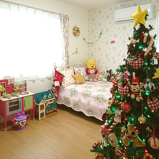 女の子の部屋 子供部屋 子供部屋のクリスマスツリー クリスマスが大好きです クリスマスツリー などのインテリア実例 18 10 03 17 17 52 Roomclip ルームクリップ