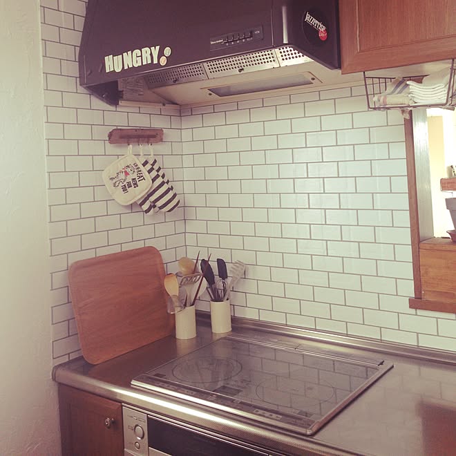 キッチン 壁紙屋本舗 漆喰壁 ニコアンドのインテリア実例 16 02 03 13 01 51 Roomclip ルームクリップ