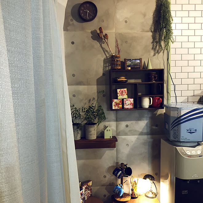 打ちっぱなし 漆喰壁 コンクリート打ちっ放し 塗り壁diy しっくりん などのインテリア実例 19 12 27 21 32 29 Roomclip ルームクリップ