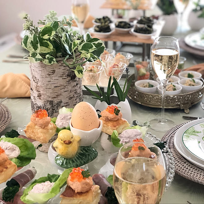 イースター テーブルコーディネート 自宅サロン 習い事のインテリア実例 04 01 21 46 30 Roomclip ルームクリップ