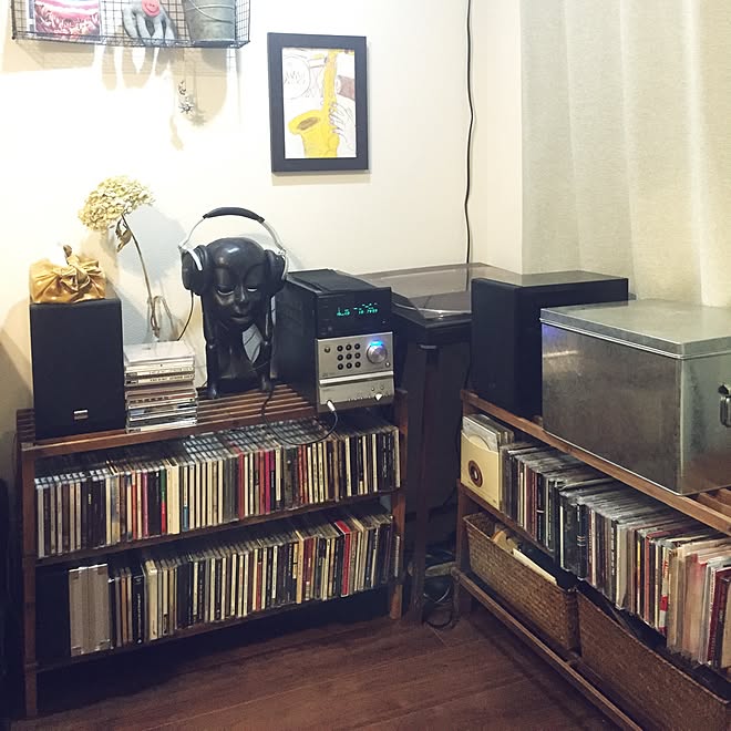 棚/レコードプレーヤー/あじさいドライ/onkyo/無印良品&hellip;などのインテリア実例 20151009 005458