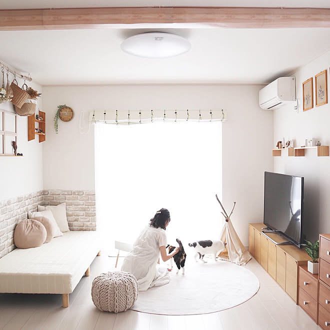 ティピーテント 猫と暮らす Instagram Sayaka J 戸建て シンプルライフ などのインテリア実例 19 07 05 21 45 29 Roomclip ルームクリップ