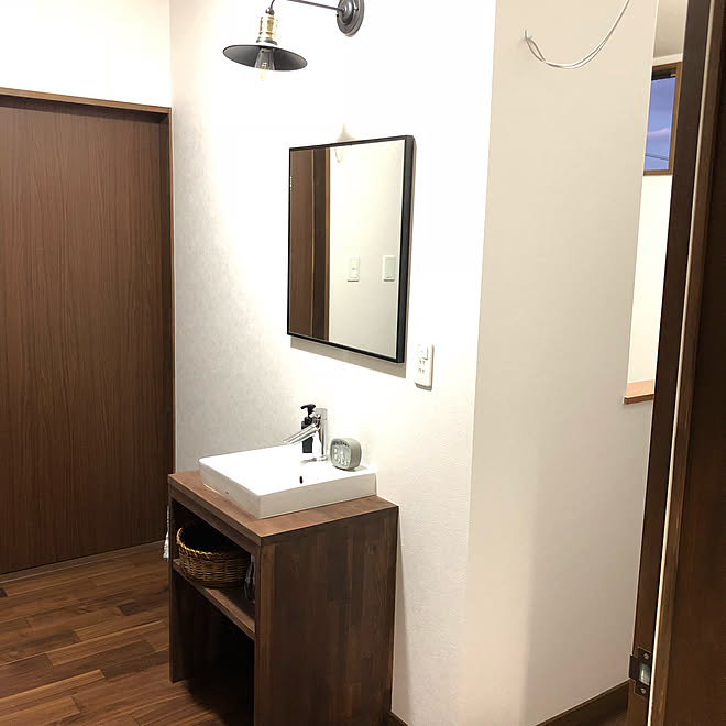 バス トイレ 2階洗面台 2階廊下 リノベーション 造作洗面台 などのインテリア実例 18 11 09 17 49 33 Roomclip ルームクリップ