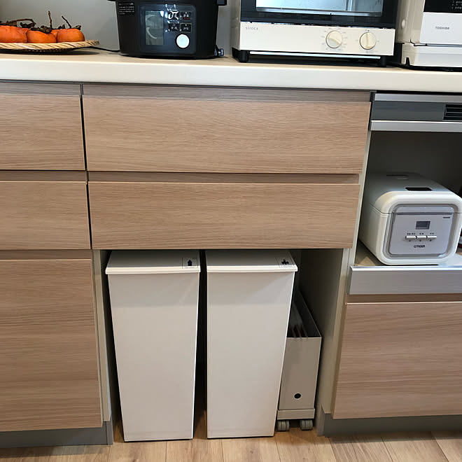 カップボード下 クリナップ Kt クードゴミ箱 キッチンのゴミ箱 イベント参加 などのインテリア実例 11 19 12 23 48 Roomclip ルームクリップ