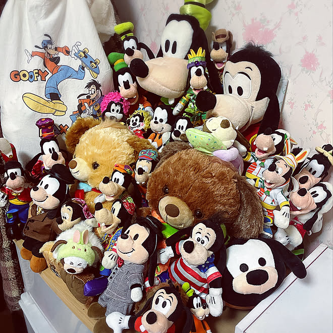 グーフィー マックス グーフィー ぬいぐるみが多すぎる オシャレなインテリアには程遠いw ぬいぐるみ などのインテリア実例 22 03 17 55 30 Roomclip ルームクリップ