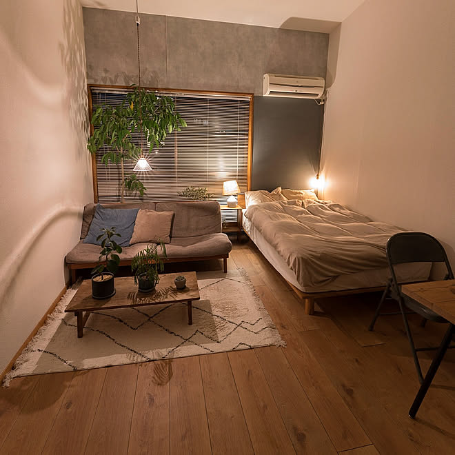 部屋全体 一人暮らし ナチュラル Diy ラグマット などのインテリア実例 22 03 07 13 49 25 Roomclip ルームクリップ