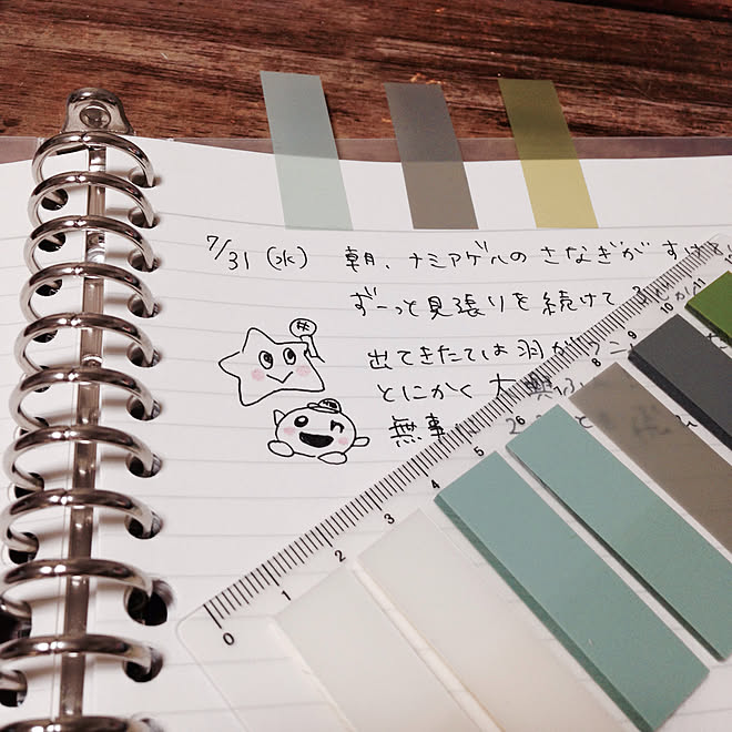 夏休みの宿題 落書き Onちゃん 文房具 ルーズリーフ などのインテリア実例 19 08 06 22 24 54 Roomclip ルームクリップ