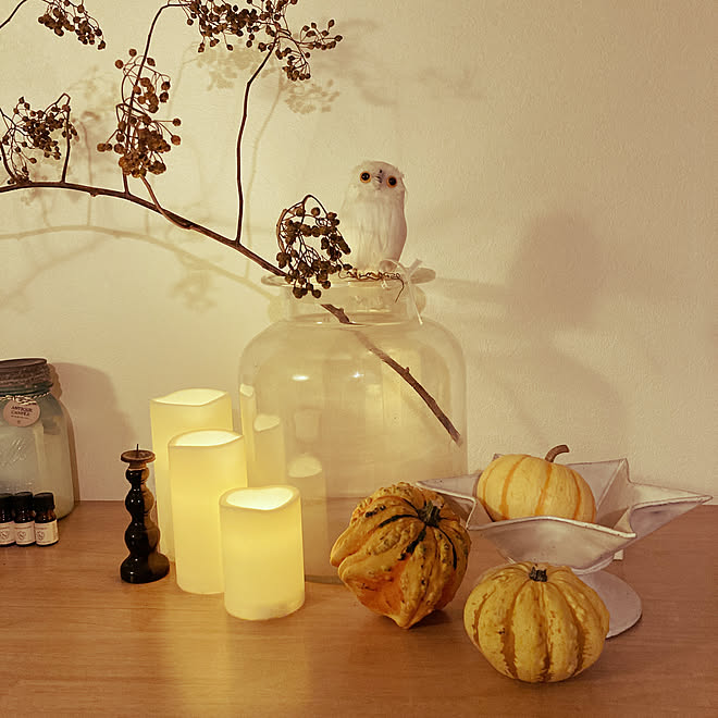 IKEAのLEDキャンドル/LEDキャンドル/IKEA/ハロウィン/彩りのある暮らし&hellip;などのインテリア実例 20201028 00