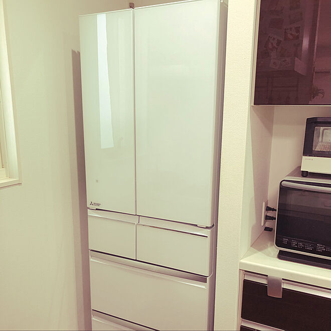 冷蔵庫買い替え 白い冷蔵庫 家電 Mitsubishi冷蔵庫 冷蔵庫 などのインテリア実例 09 02 14 54 07 Roomclip ルームクリップ