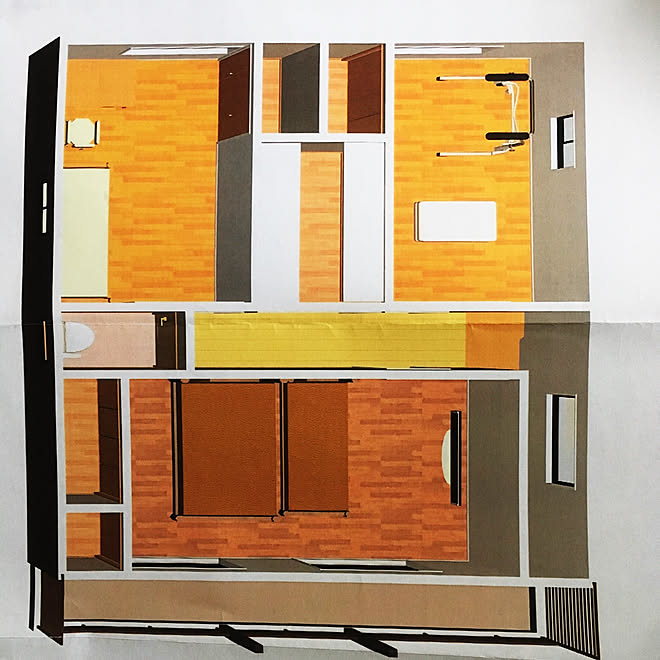 マイホーム記録 カリフォルニアスタイル 西海岸 間取り図 西海岸テイスト などのインテリア実例 19 03 25 15 07 06 Roomclip ルームクリップ