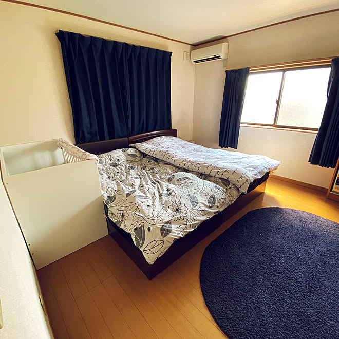 ベッドカバー白にしたい 家族で同じ部屋 子供2人 綺麗好き 赤ちゃんと暮らす などのインテリア実例 04 29 13 47 54 Roomclip ルームクリップ
