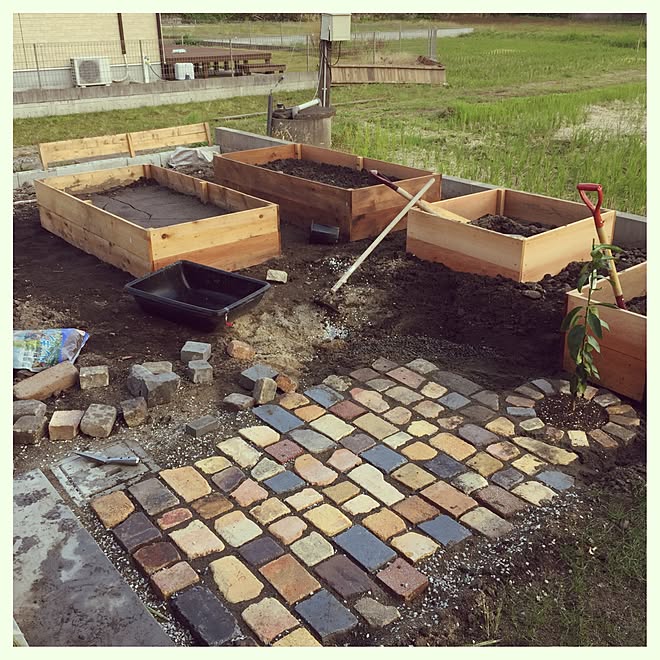 リスボンレモン レイズドベッド アンティークレンガ 楽天で買ったもの グリーンのインテリア実例 16 11 28 10 57 34 Roomclip ルームクリップ