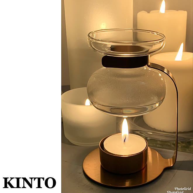 アロマディフューザー ティーキャンドル アロマテラピー アロマオイルウォーマー Kinto などのインテリア実例 22 02 13 03 04 26 Roomclip ルームクリップ