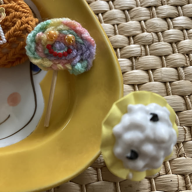 竹串 ガム アクリル毛糸 お猿のお皿 ぺろぺろキャンディ などのインテリア実例 22 08 15 14 49 11 Roomclip ルームクリップ