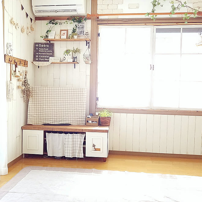 リビング ナチュラルインテリア Diy セルフリフォーム ナチュラルも男前も好き などのインテリア実例 17 09 03 08 31 12 Roomclip ルームクリップ