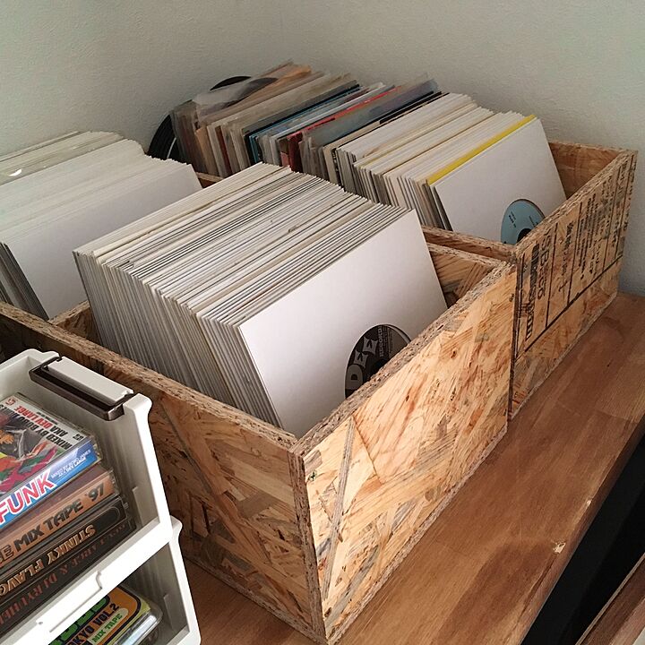 レコード収納ボックス 収納箱 木箱 昭和レトロ レコードラック LP