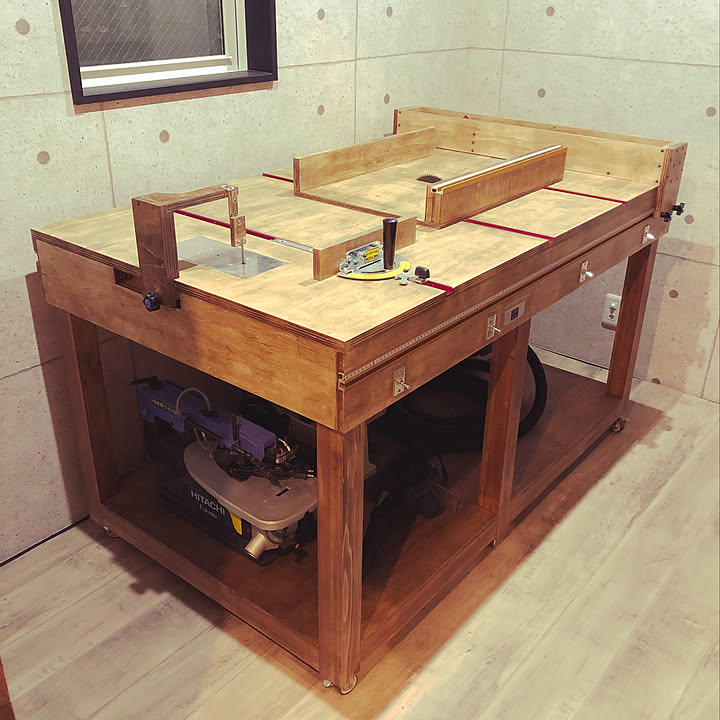 DIY 作業台 折りたたみ式 テーブルソー トリマー ジグソー