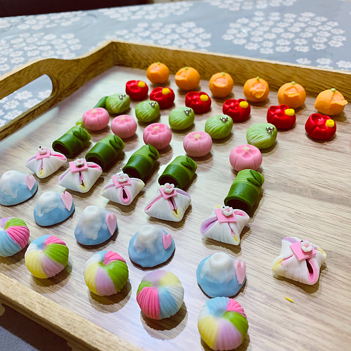 粘土細工わらび餅フェイク和菓子