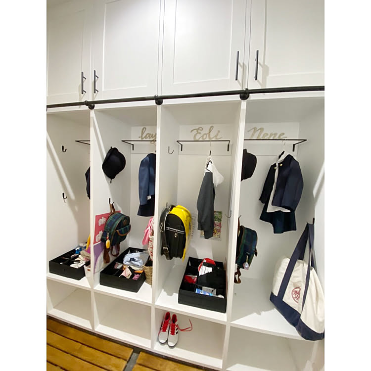 ランドセル収納/mudroom/通園グッズ/通学グッズ/幼稚園グッズ&hellip;などのインテリア実例 20200125 115745