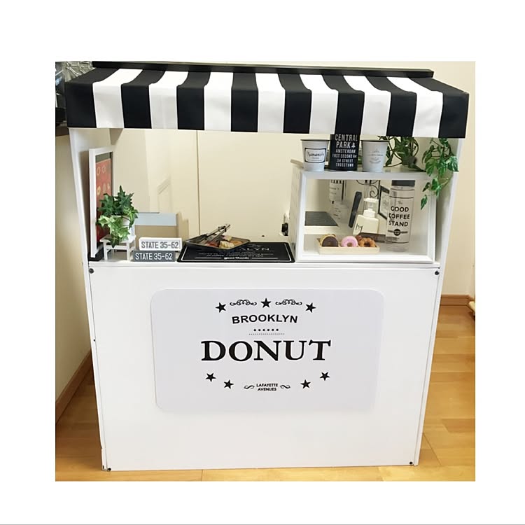 雑貨/モノトーンインテリア/ストライプ/オシャレキッチン/カフェ風&hellip;などのインテリア実例 20161209 084020