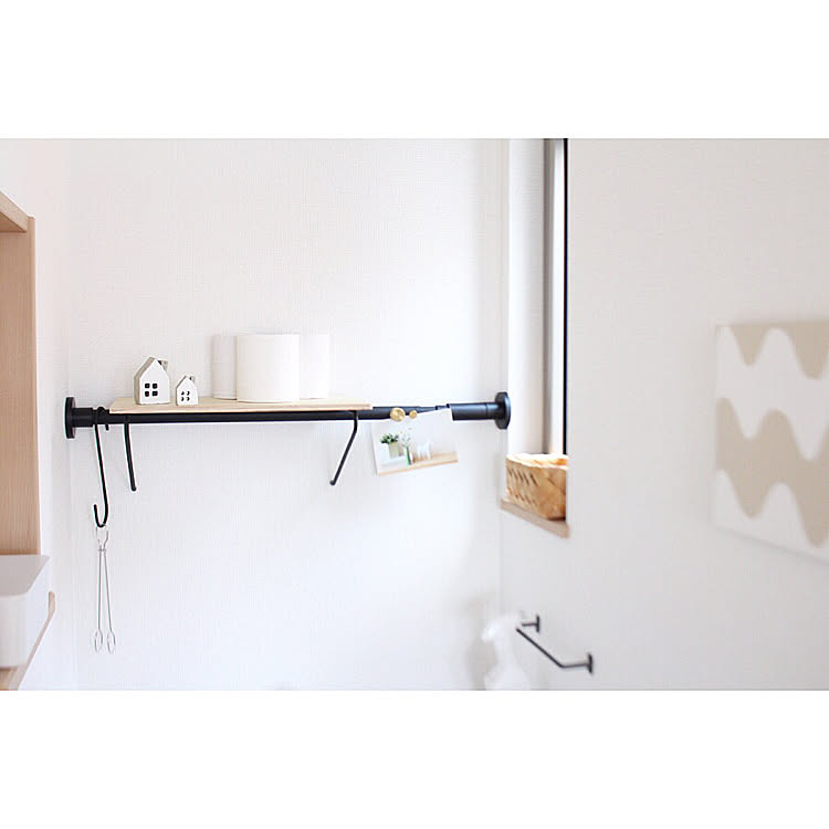 バス/トイレ/トイレインテリア/トイレットペーパーの収納/シェルフ/マリメッコ&hellip;などのインテリア実例 20180723 1951