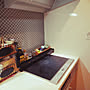 Kitchen/山善キャセロールモニター応募/DIY/グレー好き♡/お料理がんばる…などのインテリア実例 - 2019-01-12 07:08:33 | RoomClip(ルームクリップ) 女性で、3LDKのKitchen/山善キャセロールモニター応募/DIY/グレー好き♡/お料理がんばる…などについてのインテリア実例を紹介。