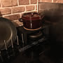 Kitchen/アイアンペイント/ストウブ収納/ストウブ鍋/10分でできる/カフェ風…などのインテリア実例 - 2018-12-15 00:44:17 | RoomClip(ルームクリップ) 男性で、2LDKのKitchen/アイアンペイント/ストウブ収納/ストウブ鍋/10分でできる/カフェ風…などについてのインテリア実例を紹介。