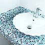 Bathroom/名古屋モザイクタイル/タイル洗面台/タイル張り/タイル貼り…などのインテリア実例 - 2016-09-08 20:47:14 | RoomClip(ルームクリップ) 女性で、のBathroom/名古屋モザイクタイル/タイル洗面台/タイル張り/タイル貼り…などについてのインテリア実例を紹介。
